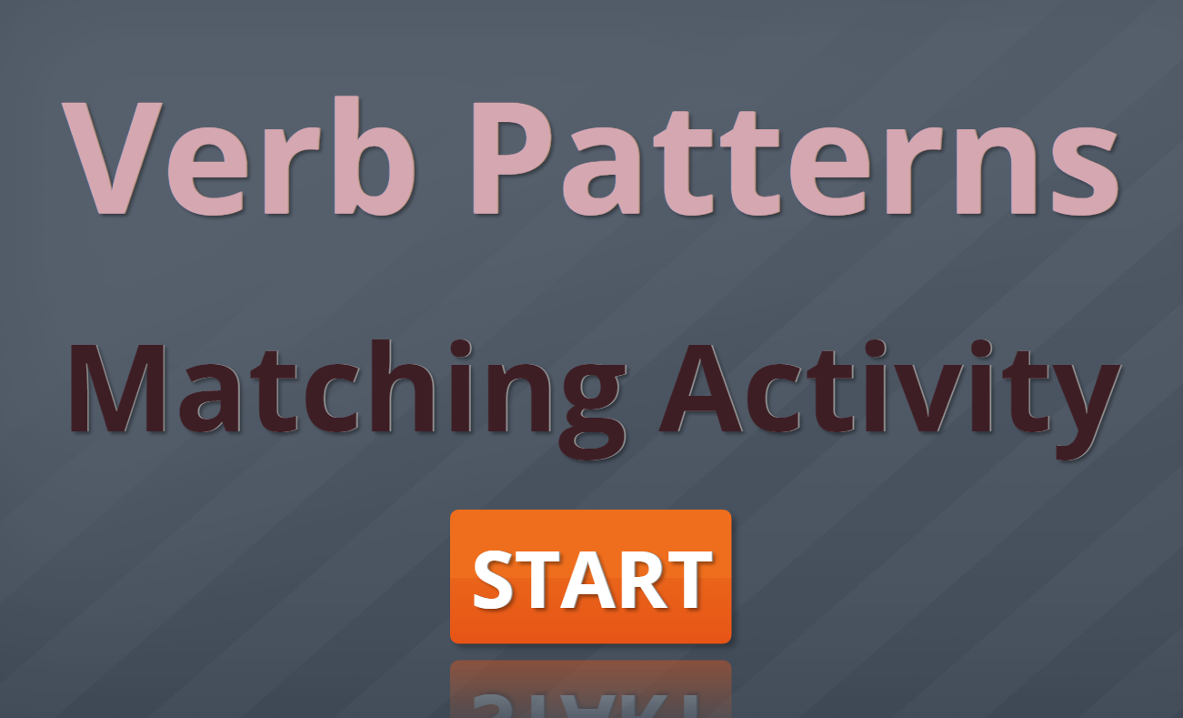 Verb Patterns, Matching Activity Interactive
